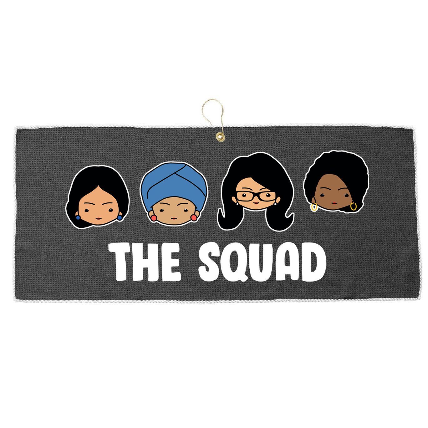 The Squad AOC Rashida Ayanna Llhan  Large Microfiber Waffle Golf Towel