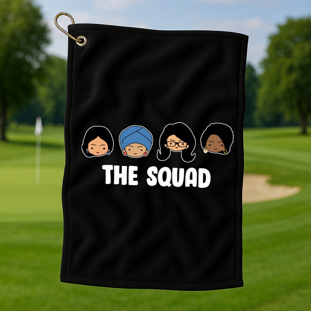 The Squad AOC Rashida Ayanna Llhan  Golf Towel