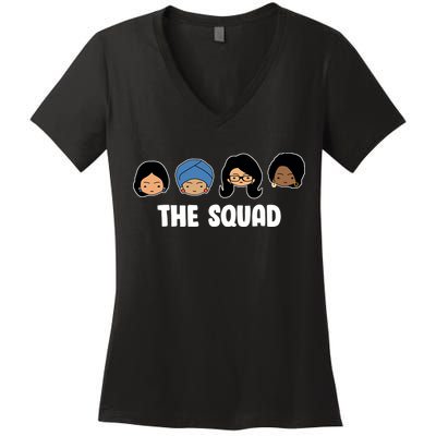 The Squad AOC Rashida Ayanna Llhan  Women's V-Neck T-Shirt