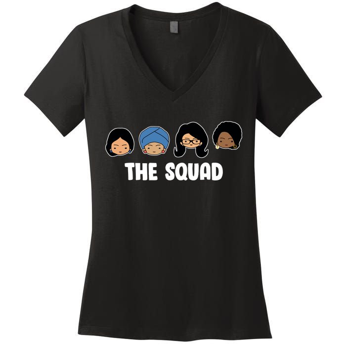 The Squad AOC Rashida Ayanna Llhan  Women's V-Neck T-Shirt