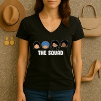 The Squad AOC Rashida Ayanna Llhan  Women's V-Neck T-Shirt