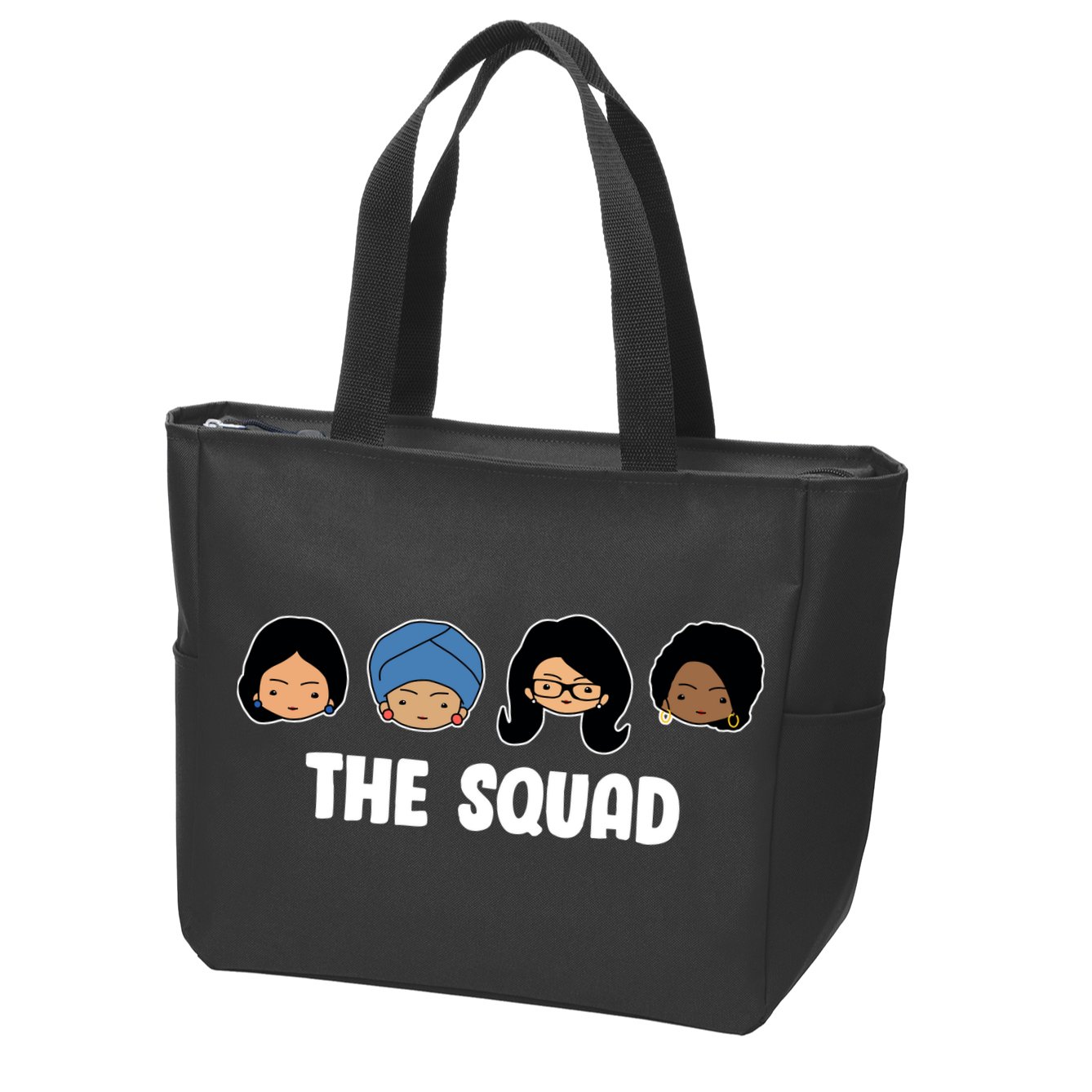 The Squad AOC Rashida Ayanna Llhan  Zip Tote Bag