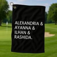 The Squad Names Golf Towel