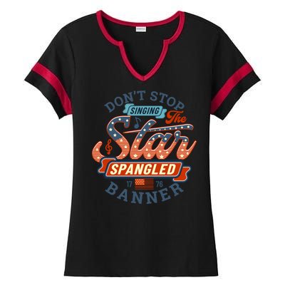 The Star Spangled Banner Ladies Halftime Notch Neck Tee