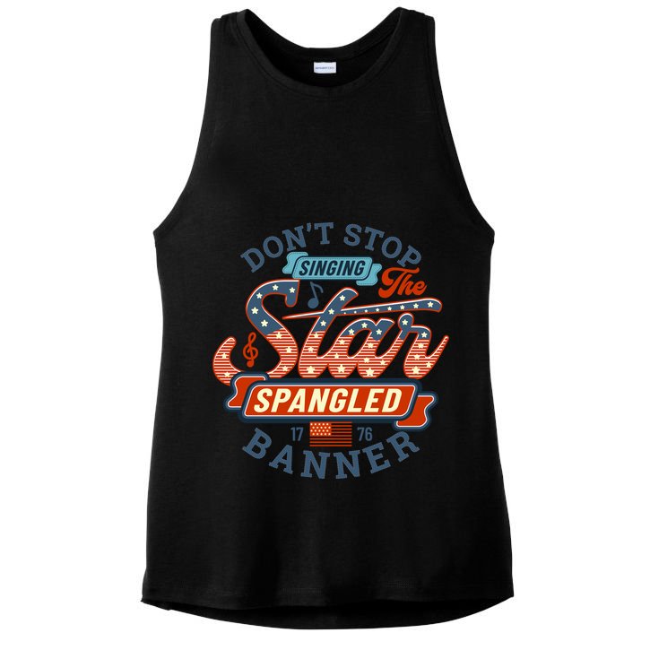The Star Spangled Banner Ladies PosiCharge Tri-Blend Wicking Tank