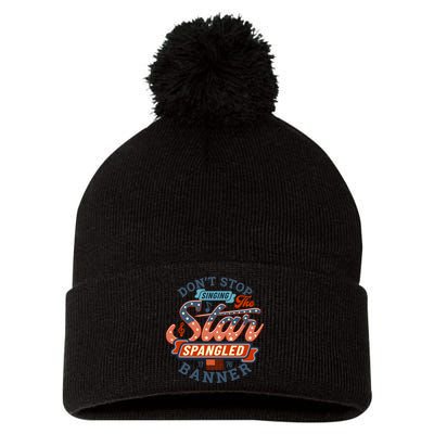 The Star Spangled Banner Pom Pom 12in Knit Beanie