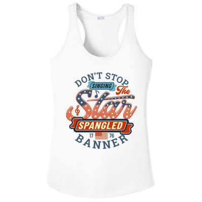 The Star Spangled Banner Ladies PosiCharge Competitor Racerback Tank