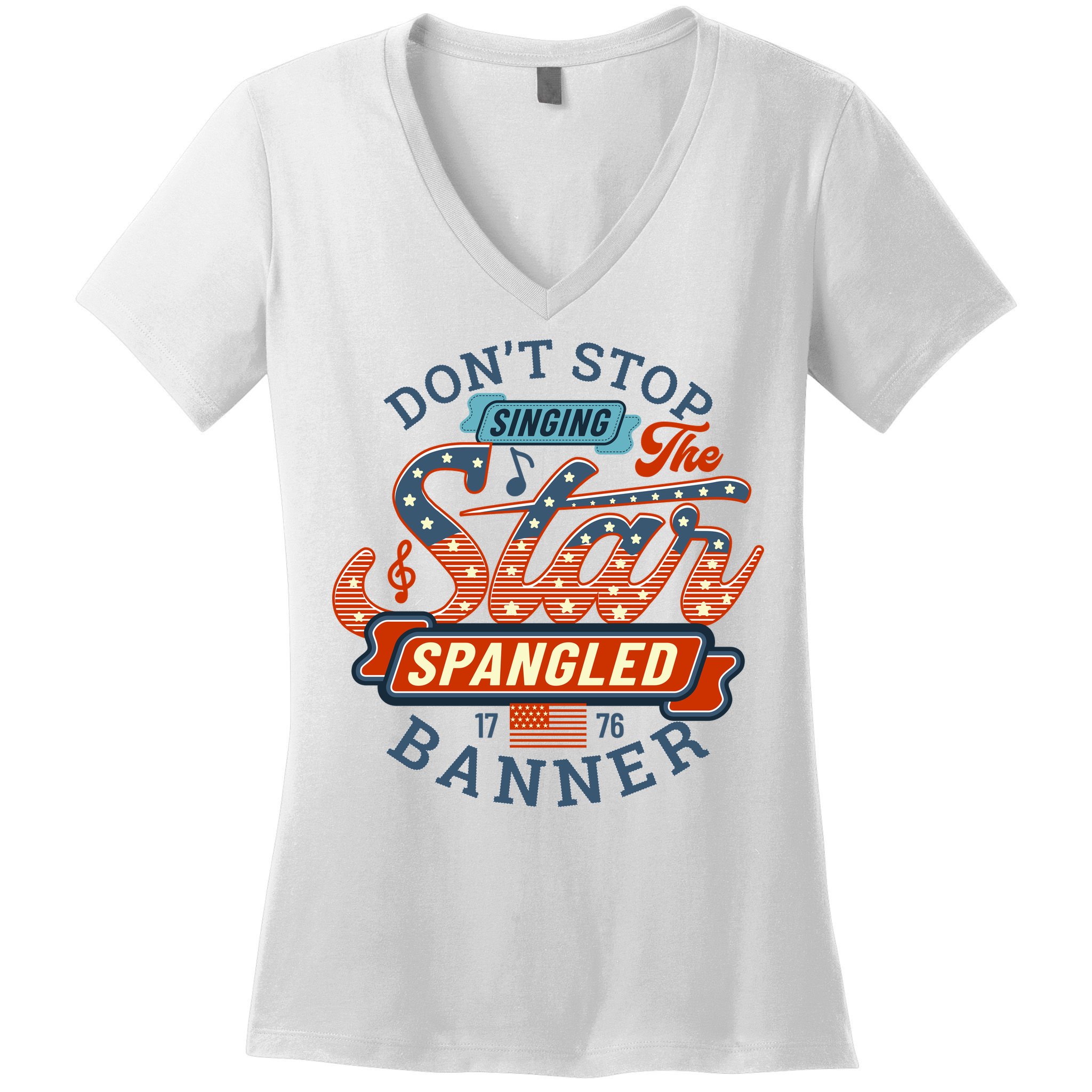 The Star Spangled Banner Women's V-Neck T-Shirt