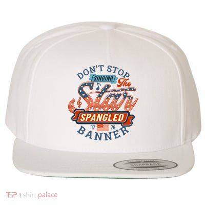 The Star Spangled Banner Wool Snapback Cap