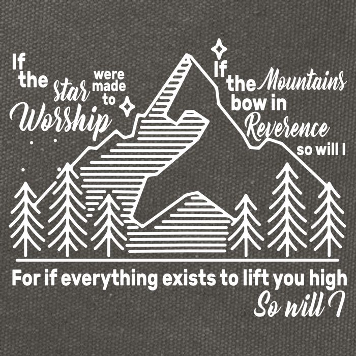 The Stars And Mountains Worship Him Cotton Canvas Backpack