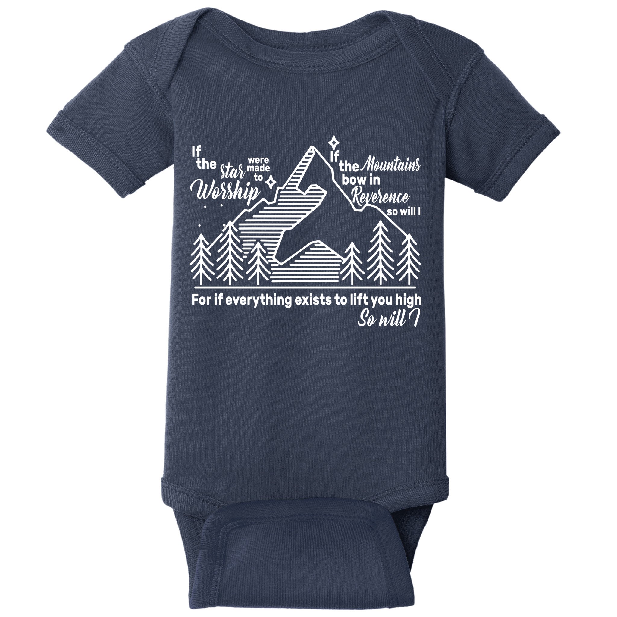 The Stars And Mountains Worship Him Baby Bodysuit