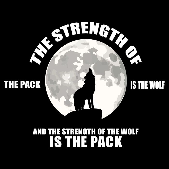 The Strength Of The Pack Is The Wolf Saying Backpack