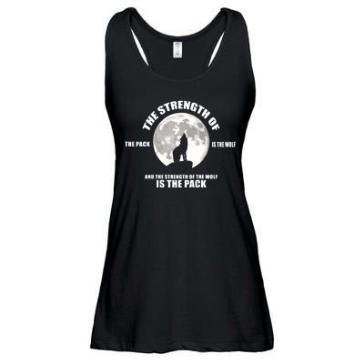 The Strength Of The Pack Is The Wolf Saying Ladies Essential Flowy Tank