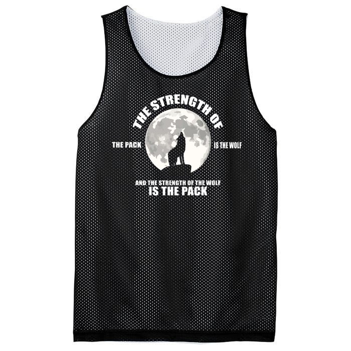 The Strength Of The Pack Is The Wolf Saying Mesh Reversible Basketball Jersey Tank