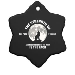 The Strength Of The Pack Is The Wolf Saying Ceramic Star Ornament