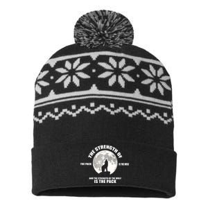 The Strength Of The Pack Is The Wolf Saying USA-Made Snowflake Beanie