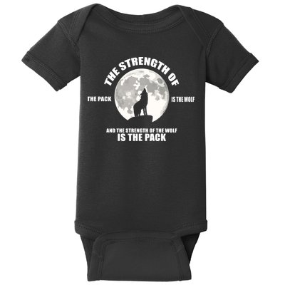 The Strength Of The Pack Is The Wolf Saying Baby Bodysuit