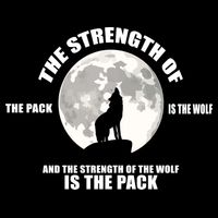 The Strength Of The Pack Is The Wolf Saying Cropped Pullover Crew
