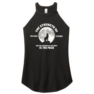 The Strength Of The Pack Is The Wolf Saying Women's Perfect Tri Rocker Tank