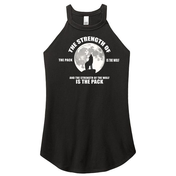 The Strength Of The Pack Is The Wolf Saying Women's Perfect Tri Rocker Tank