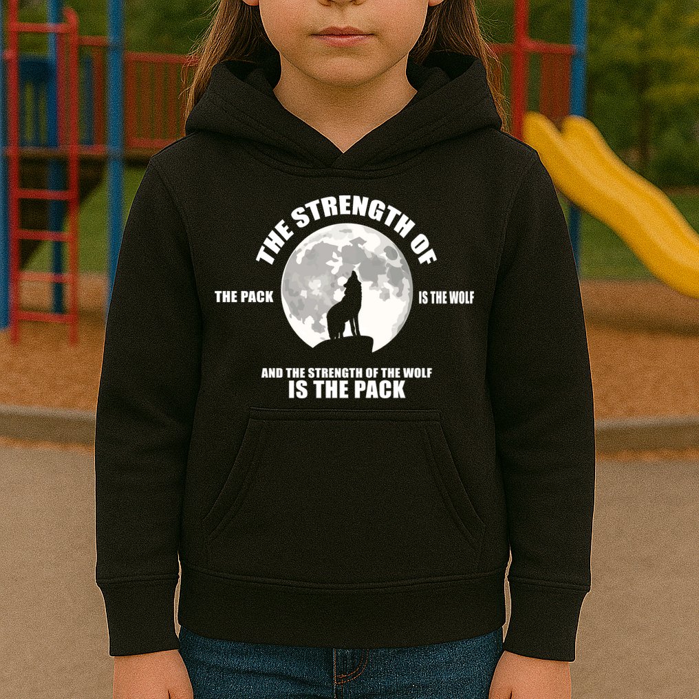 The Strength Of The Pack Is The Wolf Saying Kids Hoodie