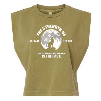 The Strength Of The Pack Is The Wolf Saying Garment-Dyed Women's Muscle Tee