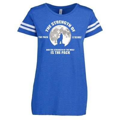 The Strength Of The Pack Is The Wolf Saying Enza Ladies Jersey Football T-Shirt