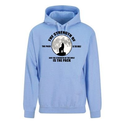 The Strength Of The Pack Is The Wolf Saying Unisex Surf Hoodie