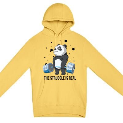 The Struggle Is Real Panda Premium Pullover Hoodie