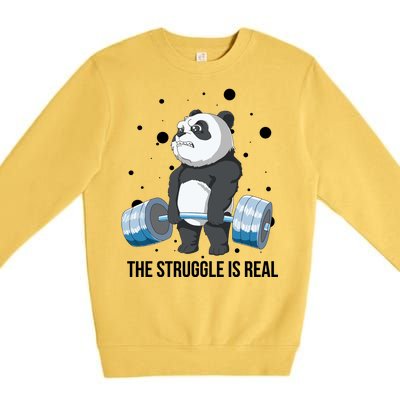 The Struggle Is Real Panda Premium Crewneck Sweatshirt