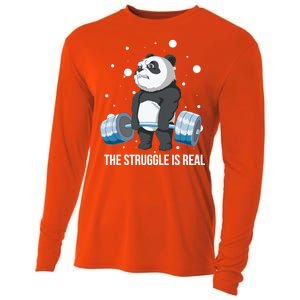 The Struggle Is Real Panda Cooling Performance Long Sleeve Crew