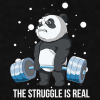 The Struggle Is Real Panda Ladies PosiCharge Tri-Blend Wicking Tank