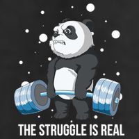 The Struggle Is Real Panda Garment-Dyed Fleece Hoodie