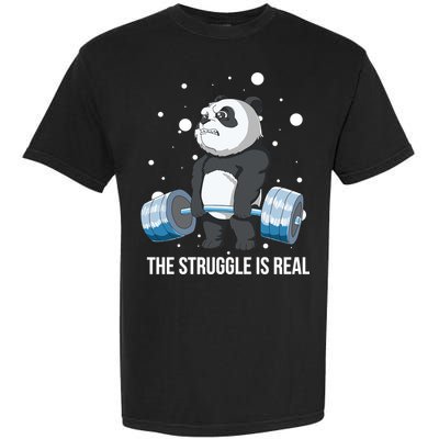 The Struggle Is Real Panda Garment-Dyed Heavyweight T-Shirt