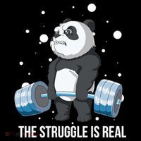 The Struggle Is Real Panda Full-Length Apron With Pockets