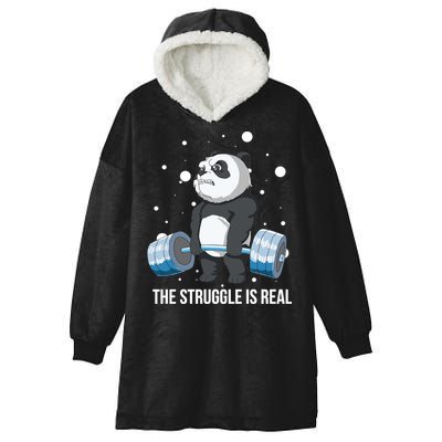 The Struggle Is Real Panda Hooded Wearable Blanket
