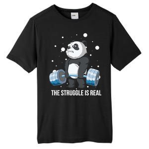 The Struggle Is Real Panda Tall Fusion ChromaSoft Performance T-Shirt