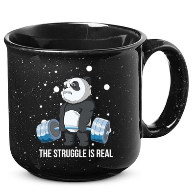 The Struggle Is Real Panda 15oz Campfire Ceramic Mug