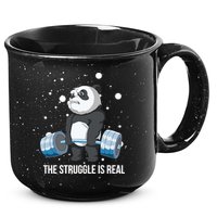 The Struggle Is Real Panda 15oz Campfire Ceramic Mug