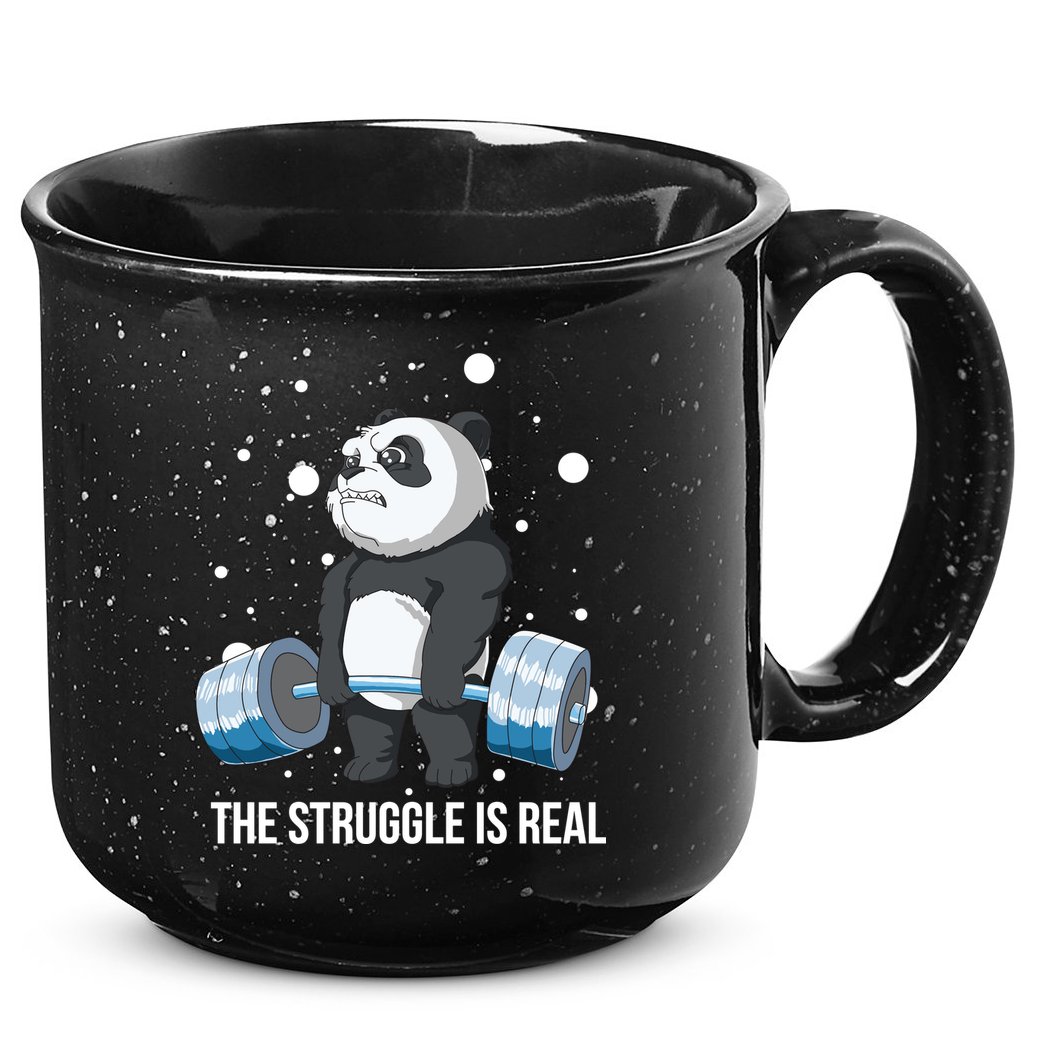 The Struggle Is Real Panda 15oz Campfire Ceramic Mug