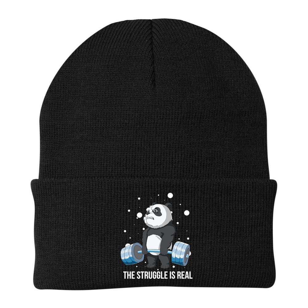 The Struggle Is Real Panda Beanie