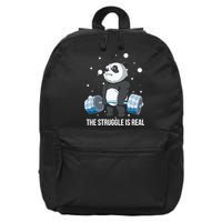The Struggle Is Real Panda 16 in Basic Backpack