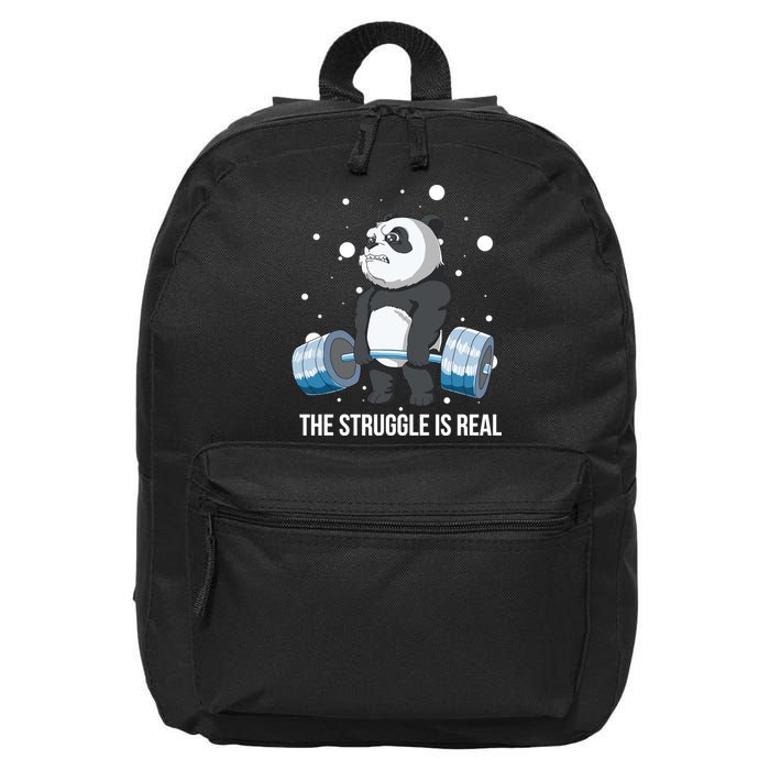 The Struggle Is Real Panda 16 in Basic Backpack
