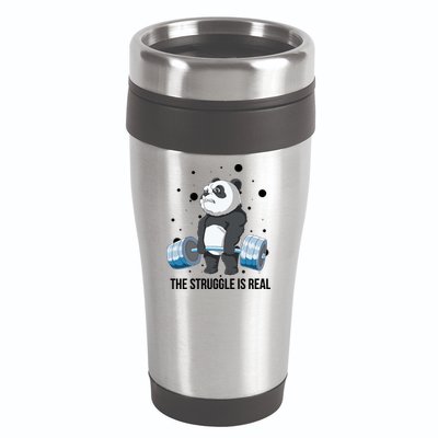 The Struggle Is Real Panda 16oz Travel Tumbler