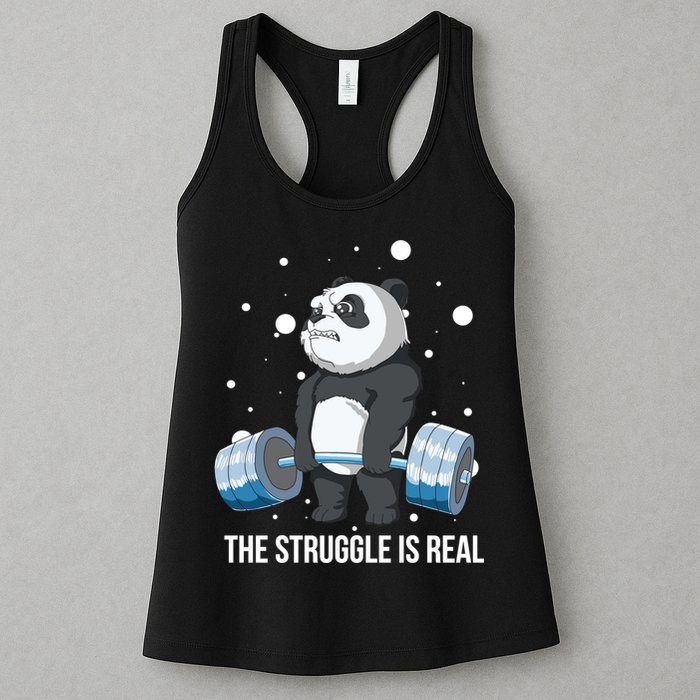 The Struggle Is Real Panda Womens Tank Top