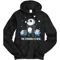The Struggle Is Real Panda Tie Dye Hoodie