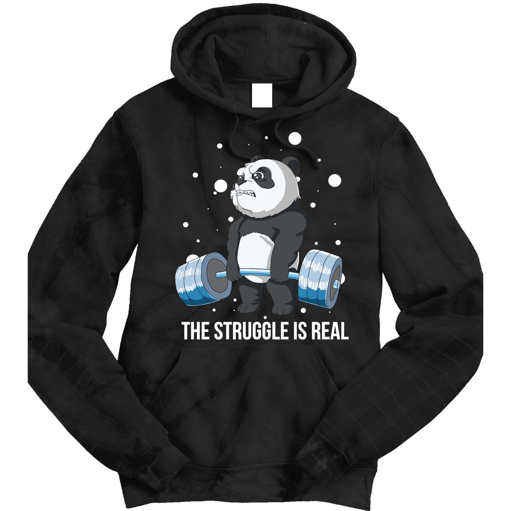 The Struggle Is Real Panda Tie Dye Hoodie