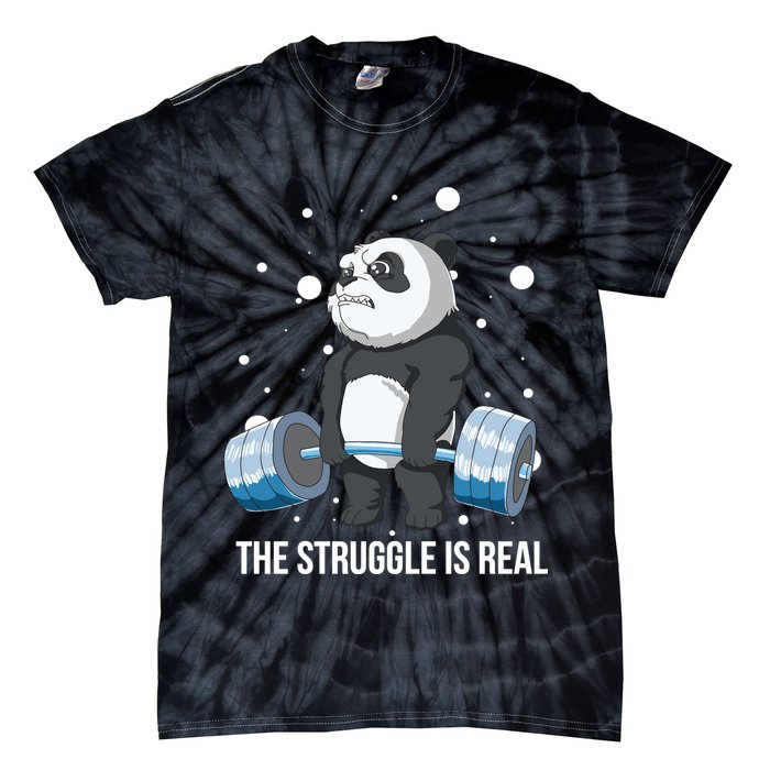 The Struggle Is Real Panda Tie-Dye T-Shirt
