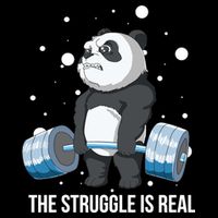 The Struggle Is Real Panda Tie-Dye T-Shirt