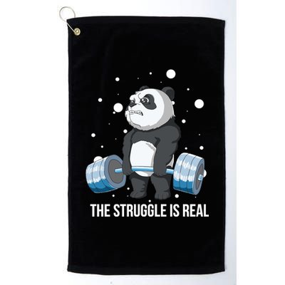 The Struggle Is Real Panda Platinum Collection Golf Towel